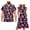 UK Flag, variant on Garronmavis Haiti State Flags Matching Couple Outfits Men's Short Sleeve Shirt Summer Light Work Hawaiian Tops and Women's V-neck Dress Ruffle Sleeve Beach Party Sundress