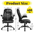 thumbnail image 6 of OUTMASTER Big and Tall Office Chair – 400lb Capacity, Ergonomic PU Leather Executive Chair.(Black), 6 of 10
