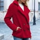 thumbnail image 5 of Puntoco Mujeres Damas Chaqueta Caliente Invierno Sólido Turn Coat Down Collar Lambswoo Outerwear Liquidación Puntoco Puntoco-1310, 5 of 9