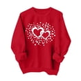 thumbnail image 3 of Women Oversized Valentine's Day Sweatshirt Long Sleeve Shirts Casual Loose Pullover Tops Fashion Outfits for Valentines Day, 3 of 4