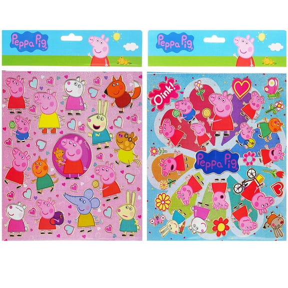 12 Peppa Pig Big Size Stickers