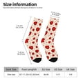 thumbnail image 2 of Hirioo Red Ladybug Pattern Adult Middle Tube Socks Breathable Sock Non-Pilling,Contrasting Color Design, 2 of 6