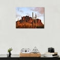 thumbnail image 4 of Desert Canvas Wall Art, Saguaro Cactus and Mountain Print, Southwestern Sunset Landscape Artwork for Living Room Bedroom Office Decor, Ready to Hang, 4 of 6