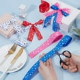 thumbnail image 3 of 4 Roll 19.6 Yards Stars Printed Grosgrain Ribbon 1 Inch Wide Patriotic Ribbon Stars Stripes Fabric Ribbons for Presernt Wrapping Wreath Decor Hair Sewing DIY Crafts-White Red Pink Blue Colorful, 3 of 5
