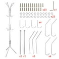 thumbnail image 5 of Moclever Metal Coat Rack, Living Room Floor Hat Clothes Display Stand, Assembled, 12 Hooks,White, 5 of 7