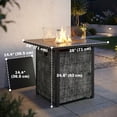 thumbnail image 3 of Outsunny Propane Fire Pit Table, Gas Fire Pit with Explosion-Proof Net, 3 of 10