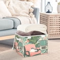 thumbnail image 3 of Yayeee Collapsible Cube Storage Bin with Lid Fabric Closet Decorative Basket with Handles, Pink and White Cat, 3 of 7