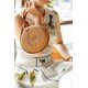 thumbnail image 4 of Xiao Hua Bolso bandolera de ratán tejido a mano con forma circular para mujer, de 18 cm, con correa ajustable de piel auténtica, estilo natural y elegante, pequeño., 4 of 4