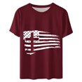thumbnail image 2 of Camisetas de Manga Corta para las Mujeres, Blusa de Manga Corta de la Moda Del Día de la Independencia Hecha de Poliéster Cómodo para la Primavera Verano, Blusas de Manga Corta para las Mujeres, 2 of 3