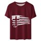 thumbnail image 2 of Camisetas de Manga Corta para las Mujeres, Blusa de Manga Corta de la Moda Del Día de la Independencia Hecha de Poliéster Cómodo para la Primavera Verano, Blusas de Manga Corta para las Mujeres, 2 of 3