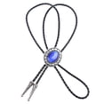 thumbnail image 2 of Collar Bolo Tie Vintage Vaquero Occidental Yinane Aleación de Zinc Colgante Ovalada Azul, 2 of 8