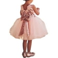 thumbnail image 4 of uukiA 12-24 Months And 2-5 Years Child Girl Sleeveless Elegant Lace Sequins Bowknot Party Dress, 4 of 4
