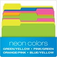 Pendaflex Glow Twisted 3Tab File Folder Letter Size Multicolor 40526