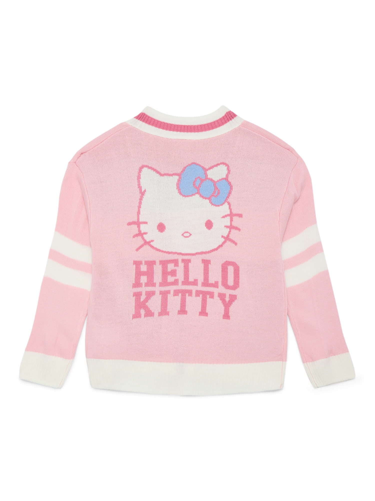 Hello Kitty Toddler Girls Button Down Cardigan with Long Sleeves, Sizes 12M-5T
