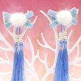 thumbnail image 4 of Épingles à Cheveux avec Nœud et Franges, Boules en Fourrure, 4 of 5