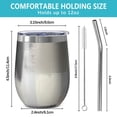 thumbnail image 5 of 12oz Stemless Wine Tumblers Black and Grey Abstract Art Artwork Vacuum Insulated Stainless Steel Travel Tumbler Cups Mug with Lid and Straw for Champaign,Cocktail,Beer with Cleaning Brush, 5 of 5
