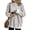 75#Khaki, variant on Women Long Sleeve Crew Neck Pullover Top Gingham Waffle Knit Sweatshirt Loose Fit Contrast Hem Design XL