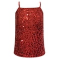 thumbnail image 4 of Girls Carnival Glitter Sequin Adjustable Elastic Band Crop Top for Kids and Tween Kids Summer Soft Comfy Cute Basic Tees, 4 of 4
