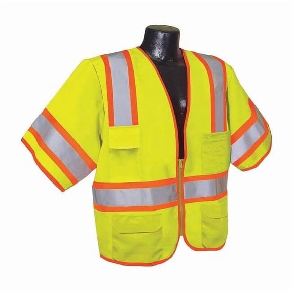 Condor High Visibility Vest,Yellow/Green,2XL 53YP46