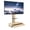Oak, variant on Homy Casa Mobile TV Stand for 32-75 Inch TVs with Wheels, Swivel Adjustable Height Storage Shelf and Drawer