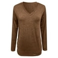 thumbnail image 7 of EDFBUYKRS Womens Tops Long Sleeve V Neck Shirts Fall Sweater Casual Blouses Fashion Outfits L, 7 of 7