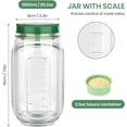 thumbnail image 4 of Salad Pod Green Glass Leakproof Dressing Compartment Vertical Layering Salad Container, 4 of 5