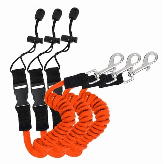 3Pcs Kayak Paddle Leash Stretchable Rod Rope For Outdoor Kayaking Securing Canoe SUP Board Rowing Surfing
