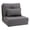 DARK GREY 931, variant on Plush Wide Folding Floor Mattress: Contemporary Bean Bag Floor Sofa Bed, Foam Filling Wall Couch Sleeper, Cream White for Living Room