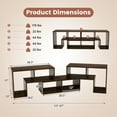 thumbnail image 7 of Topbuy 3 PCS Adjustable TV Stand Minimalist Entertainment Center for 43 55 60 65 Inch TV Media Console Table Rustic Brown, 7 of 7