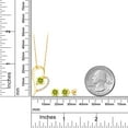 thumbnail image 3 of Gem Stone King 18K Yellow Gold Plated Silver Canary Mystic Topaz Pendant and Earrings Jewelry Set for Women (3.32 Cttw, Gemstone Birthstone, Round 6MM), 3 of 3