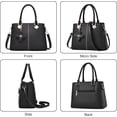 thumbnail image 3 of Handbags for Women Soft PU Leather Large Capacity Ladies Handle Satchel Shoulder Tote Bags with Multiple Pockets, 3 of 7