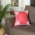 thumbnail image 2 of Geometric Red&White Square 18" x 18" Throw Pillow Cover, 2 of 8
