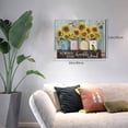 thumbnail image 2 of Abstract Hummingbird Sunflower Wall Art Canvas Print Inspirational Quotes Poster Flower Artwork Decoration Framed and Stretched For Living Room Bedroom Bathroom Office12x16 Inch, 12x16inches, 2 of 6