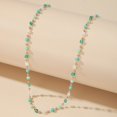 thumbnail image 5 of Gargantilla de cuentas verdes para mujeres y niñas, Gargantilla de cuentas redondas cuadradas con cuentas verdes frescas simples, joyería de moda ER, 5 of 5