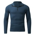 thumbnail image 5 of Vedolay Men's Polo Shirts Casual Slim Fit Shirts Long Sleeve Polo Fashion T-Shirts Navy,3XL, 5 of 5