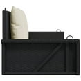 thumbnail image 3 of vidaXL Swing Bench with Cushions Black 119x56x48 cm Poly Rattan, 3 of 5
