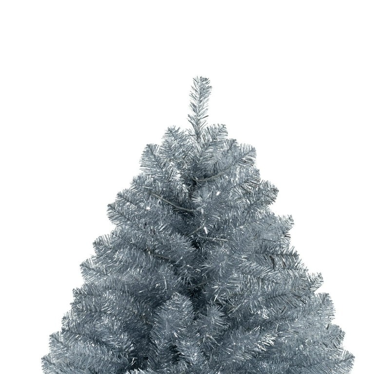 Homestock 7.5ft Silver Artificial Christmas Tree with 600 Warm