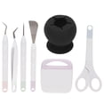 thumbnail image 3 of Vinyl Weeding Tools Set  , Clear Debris Grip Function Accurate Cutting Craft Tools Set Prevent Tearing  For Lettering For Silhouettes For Cameos Black, 3 of 8