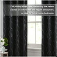 thumbnail image 7 of NICETOWN Black Blackout Curtains with Wave Line and Dots Thermal Insulated Modern Printed for Bedroom, Set of 2, W52 x L63, 7 of 7