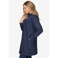 thumbnail image 3 of Jessica London Women's Plus Size Long Denim Jacket Oversized Jean Jacket, 3 of 5