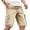 Khaki, variant on FRSASU Men's Cargo Shorts Drawstring Stretch Elastic Waist Casual Work Short with Multi Pockets Navy