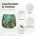 thumbnail image 4 of Balery Retro Birds Pantalones cortos deportivos para mujer con forro y dos bolsillos, elásticos, para entrenamiento, gimnasio, yoga-Medium, 4 of 7