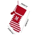 thumbnail image 3 of SLYNSHome Christmas Stockings,16.5Inch Knitted Letters Stockings with Striped Ornaments Xmas Hanging Initial Monogram Candy Gift Stockings Bag for Christmas Home Party Decorations (Red,M), 3 of 6