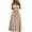 Khaki, variant on JGTDBPO Flowy Boho Maxi Skirt for women Trendy High Waist Elastic A Line Pleated Ruffle Tiered Summer Casual Beach Long Skirts