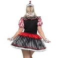 thumbnail image 2 of Leg Avenue Women's Plus Size Darling Harlequin Halloween Costume, Black, 1X-2X, 2 of 5