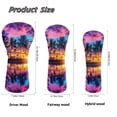 thumbnail image 6 of Uorisanigo Golf Club Driver/Fairway Wood/Hybrid Headcovers PU Leather Hawaiian Palm Tree Head Cover, 3 PCS Set Headcovers for Club Protective, Wrinkle-Resistant Essential Golf Accessories, 6 of 7