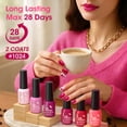 thumbnail image 6 of Gellen Gel Nail Polish Set of 6 Same Color Same Bottle Nude Pink Rose Red Glossy Gel Polish, Soak off Gel Nail Kit for DIY Home Gel Manicure Set for Nail Art, 6 of 9