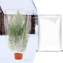 1PC Large Winter Plant Cover - Transparent Plastic Freeze Protection with Drawstring, Waterproof Plant Shelter Bag for Outdoor Garden Plants & Shrubs