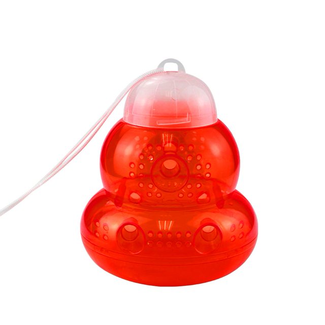 Atrapador de abejas en forma de calabaza, trampa reutilizable para insectos de abejas para jardín (rojo)