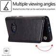 thumbnail image 3 of Design for Samsung Galaxy S9 Plus/S9+ Wallet Case,PU Leather Phone Cases with Screen Protector Card Holder,Stand Flip Shockproof Flip Protective Cover for Glaxay S9+ 9S Men 6.2 inch Black, 3 of 12